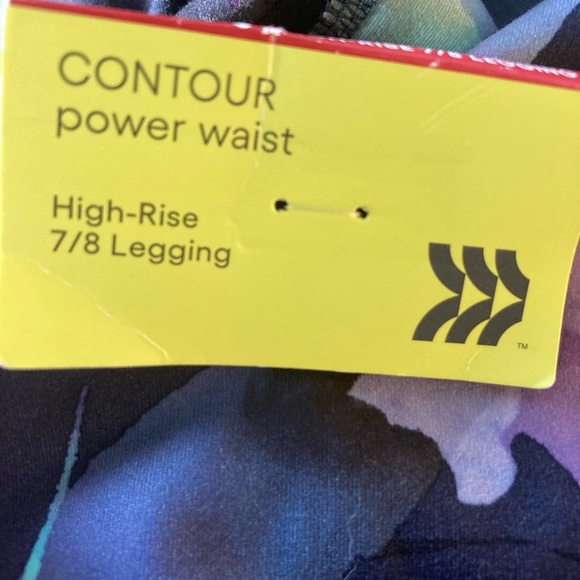 NWT All in Motion Floral XS Leggings Active Wear Gym Abstract Loungewear - Picture 5 of 9